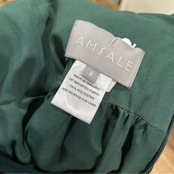 Amsale dark green formal dress - Size 8 - Picture 5 of 13